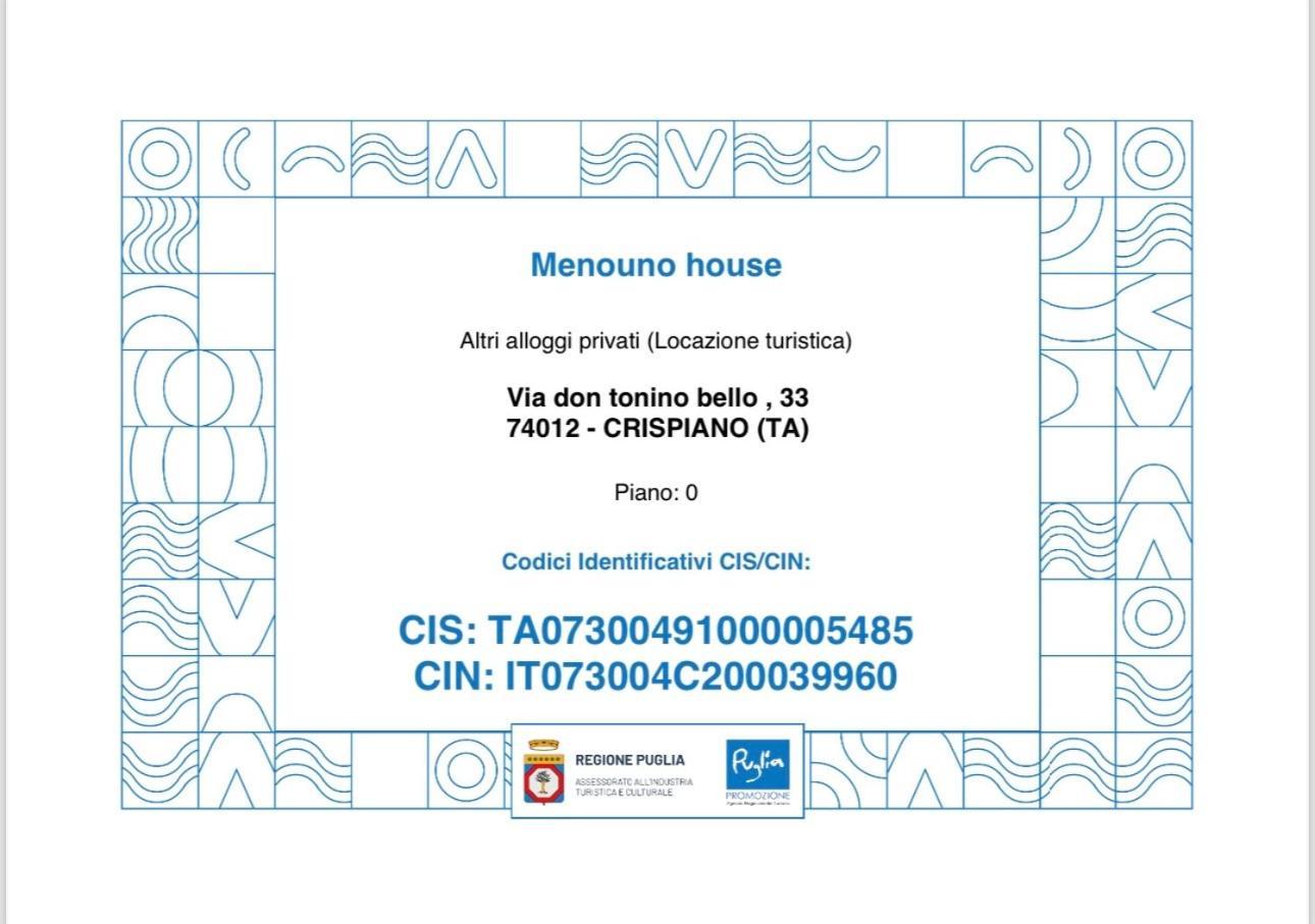 Menouno House Apartment Crispiano Екстериор снимка